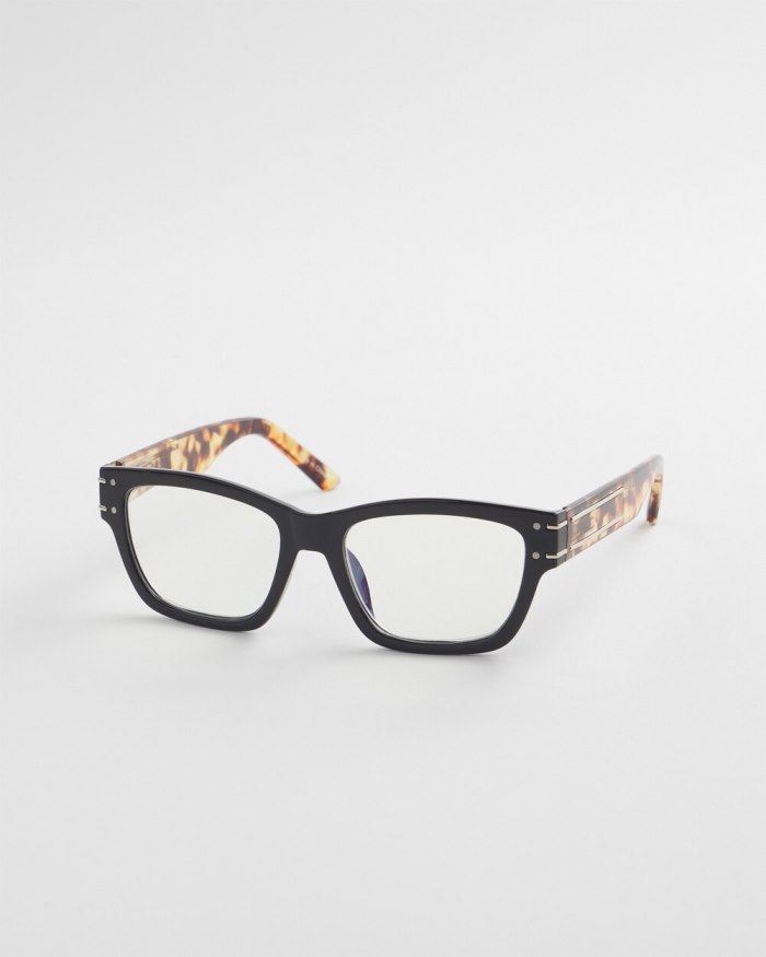 Women's Black & Faux Tort Readers - Tortoise