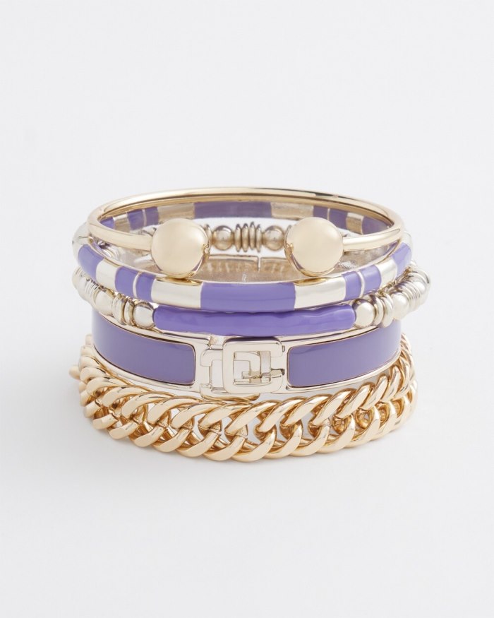 Women's Purple Chico's Click Bangle - Parisian Purple