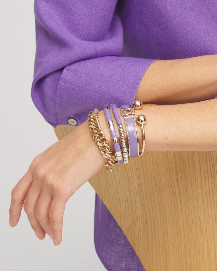 Women's Purple Chico's Click Bangle - Parisian Purple