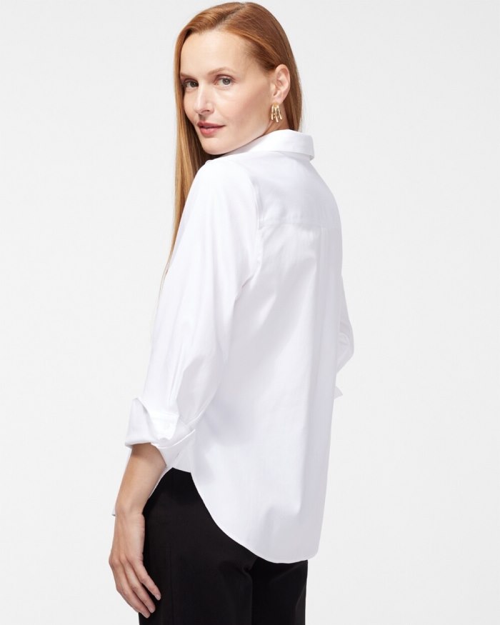 Women's No Iron 3/4 Sleeve Stretch Shirt - Ginger Rose