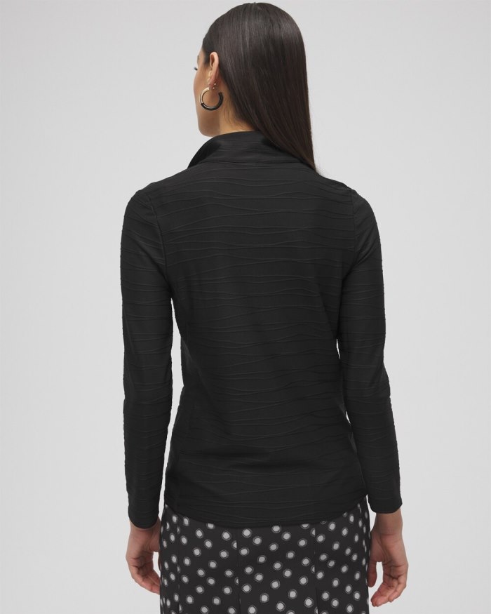 Women's Zenergy UPF Knit Jacquard Pullover - Black