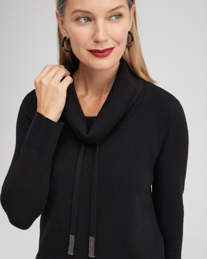 Women's Zenergy Luxe Cashmere Blend Cowl Sweater - Wild Poppy