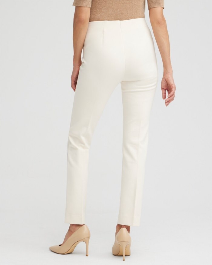 Women's Juliet Ponte Trim Detail Ankle Pants - Cocoa Bean