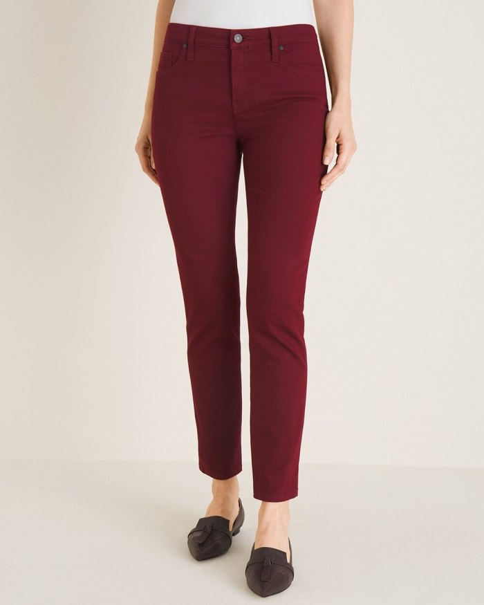 Women's So Slimming Girlfriend Ankle Jeans - Cranberry Spice