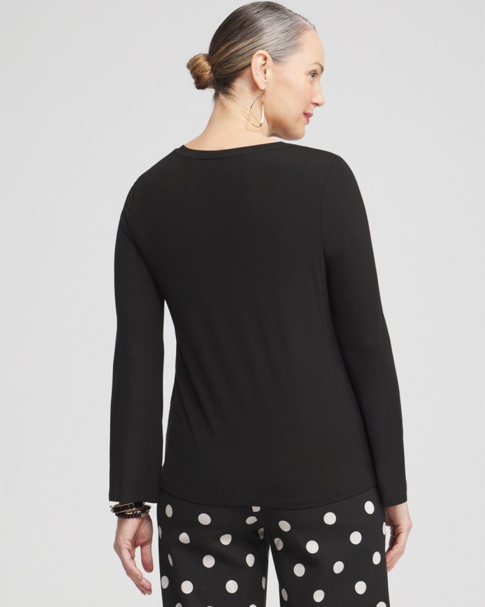 Women's Touch of Cool Dots Flare Tee - Black