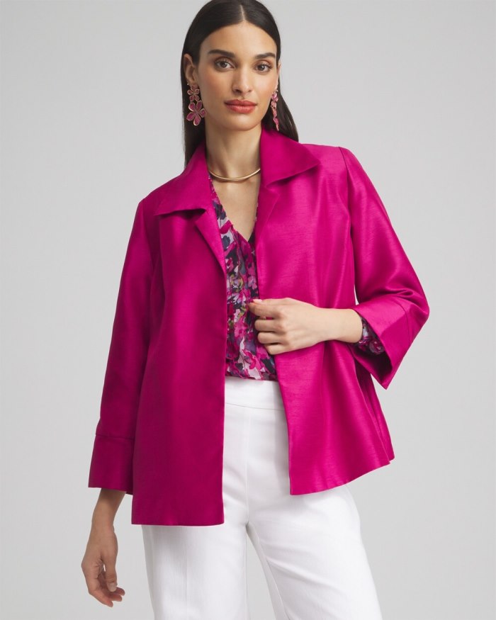 Women's Shantung Topper - Magenta Rose - Click Image to Close