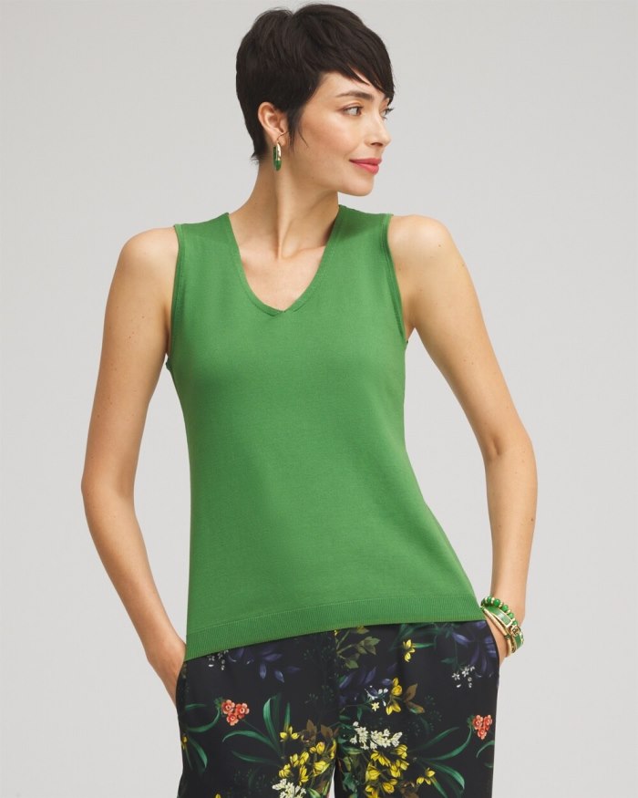 Women's Spun Rayon Tank - Verdant Green