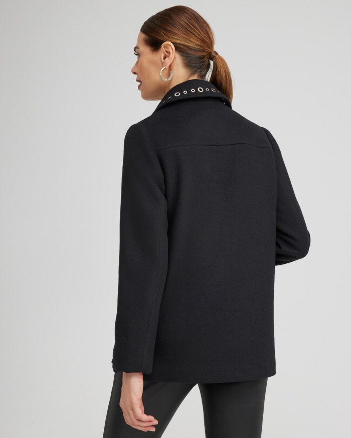 Women's Wool Blend Coat - Black