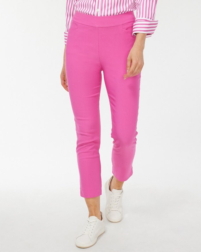 Women's Brigitte Slim Cropped Pants - Bahamian Pink - Click Image to Close