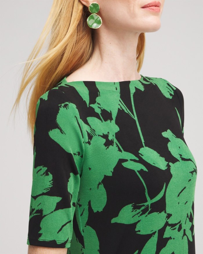 Women's Travelers Floral Tunic - Verdant Green