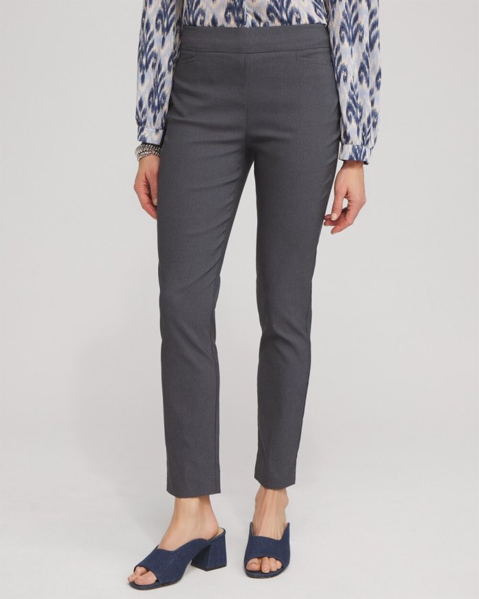 Women's Brigitte Checkered Ankle Pants - Classic Navy