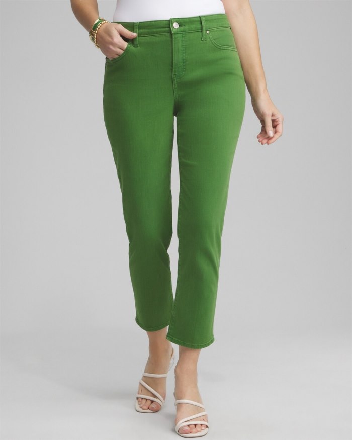 Women's Girlfriend Cropped Jeans - Verdant Green