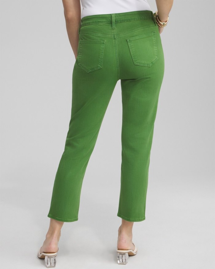 Women's Girlfriend Cropped Jeans - Verdant Green