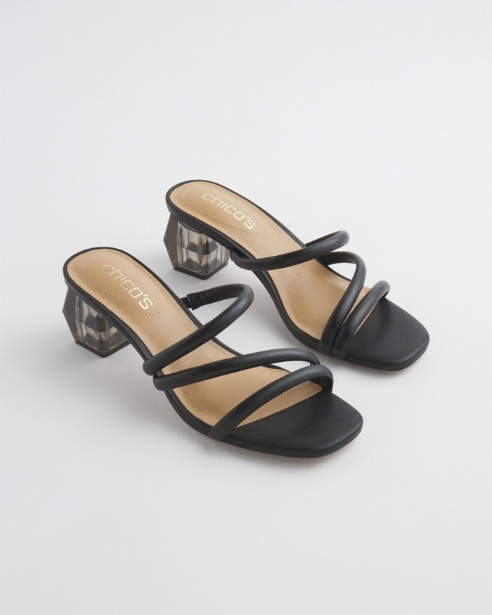 Women's Lucite Heels - Black