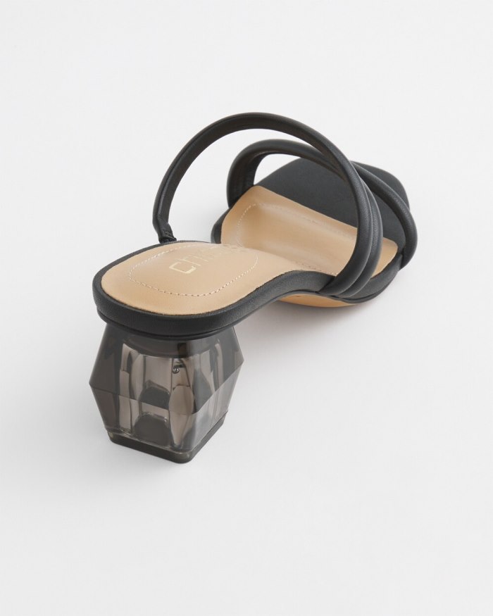 Women's Lucite Heels - Black