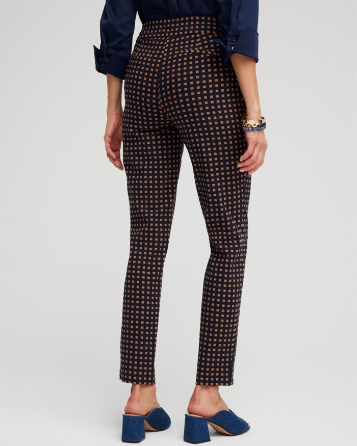 Women's Brigitte Square Dot Ankle Pants - Classic Navy/Briar Brown