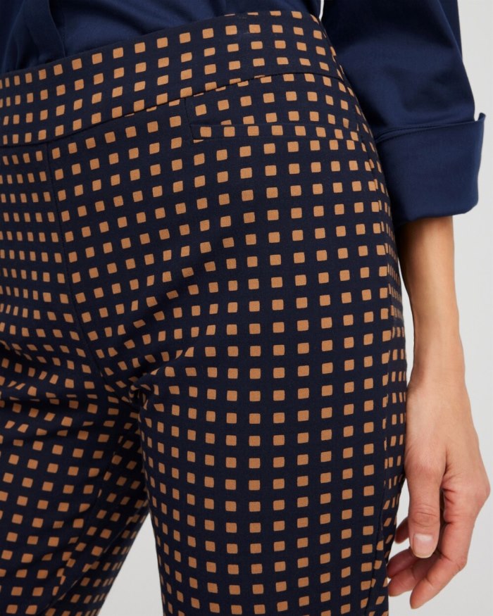 Women's Brigitte Square Dot Ankle Pants - Classic Navy/Briar Brown