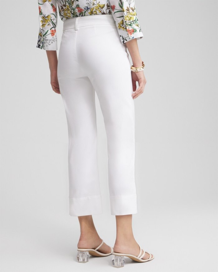 Women's Trapunto Wide Leg Cropped Pants - Alabaster