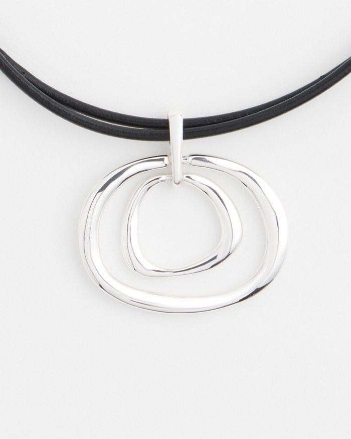 Women's Eccentric Necklace - Silver