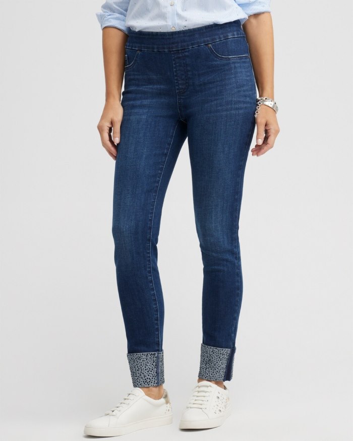 Women's Stone Cuff Pull-on Jeggings - Castor Street Indigo