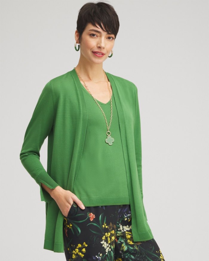 Women's Spun Rayon Cardigan - Verdant Green