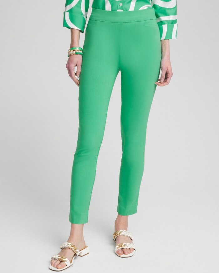 Women's Brigitte Slim Ankle Pants - GRASSY GREEN - Click Image to Close