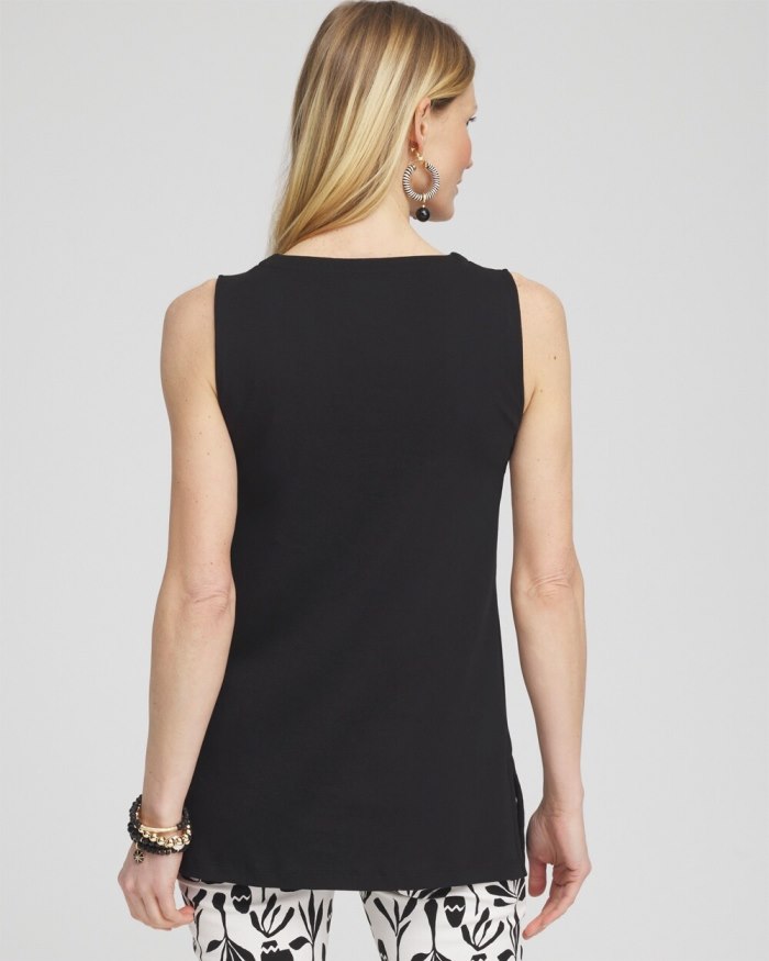 Women's Notch Neck Tank - Black