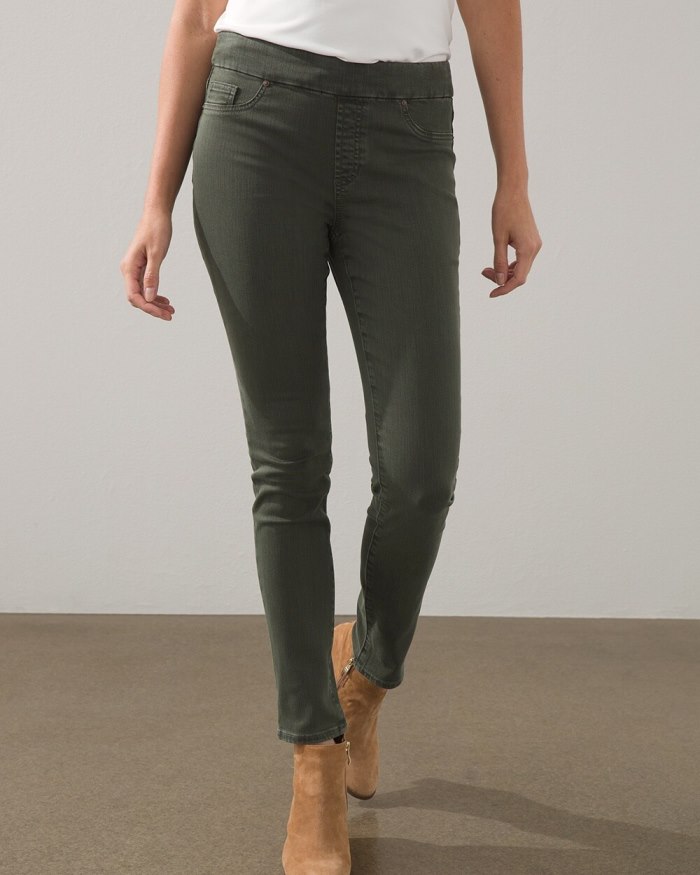 Women's Denim Pull-On Jeggings - Evergreen