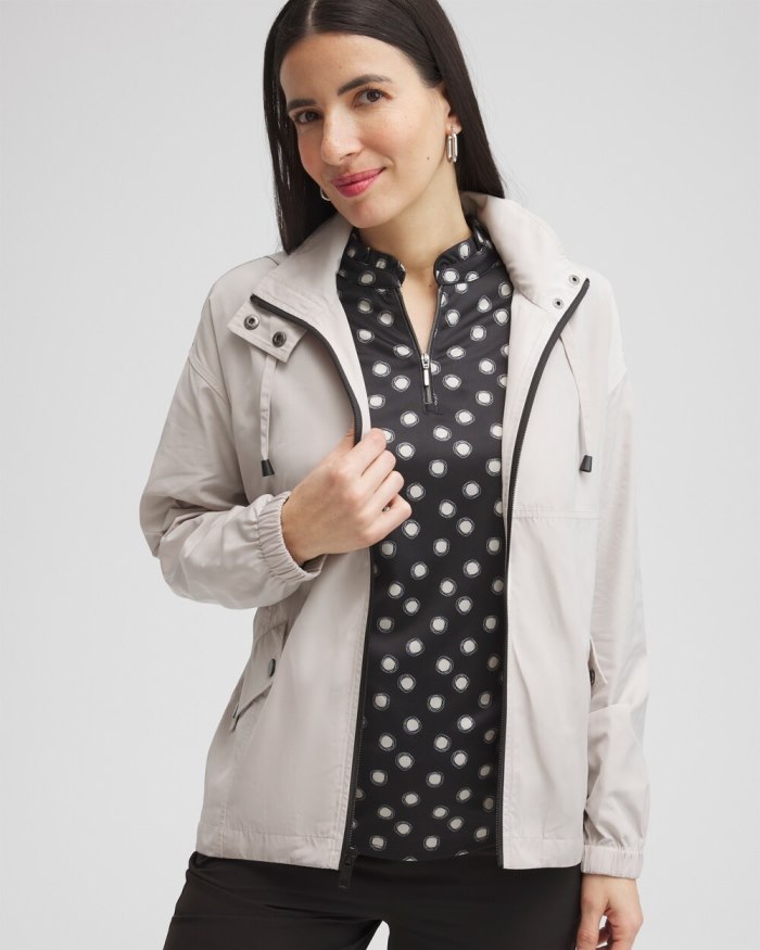 Women's Zenergy Water Repellent Jacket - Smokey Taupe - Click Image to Close