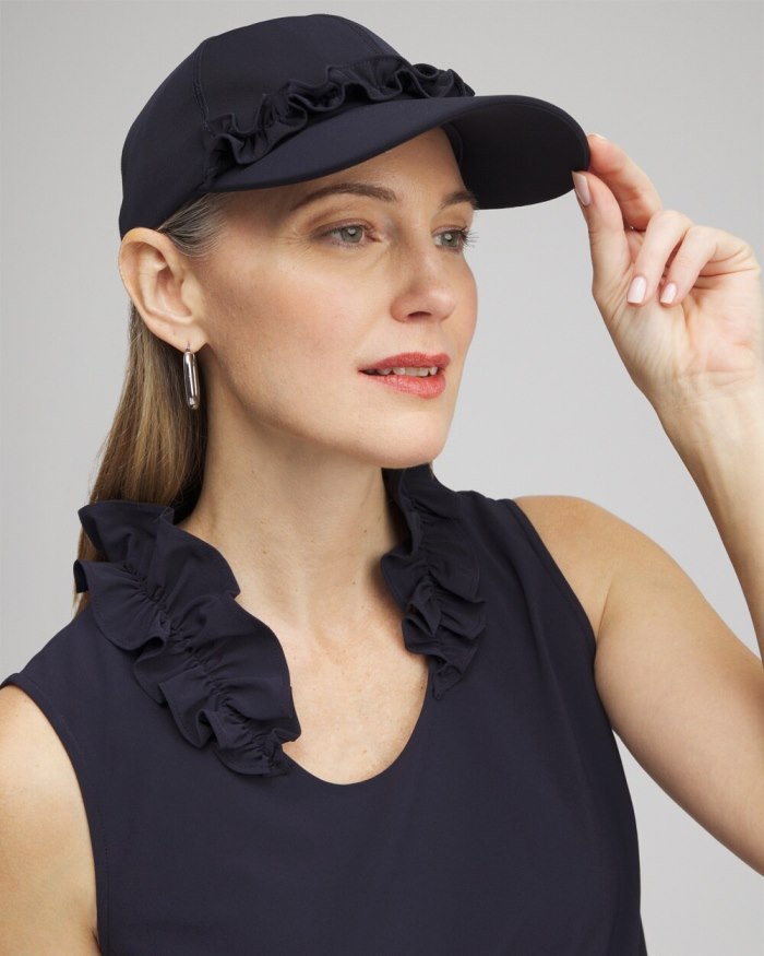 Women's Neema UPF Ruffle Baseball Cap - Amparo Blue