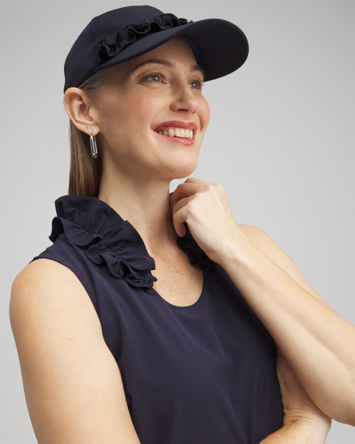 Women's Neema UPF Ruffle Baseball Cap - Amparo Blue