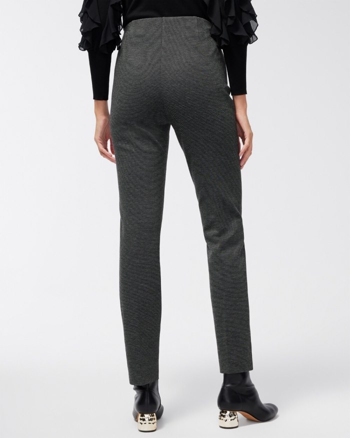 Women's Juliet Ponte Jacquard Pants - Black/White