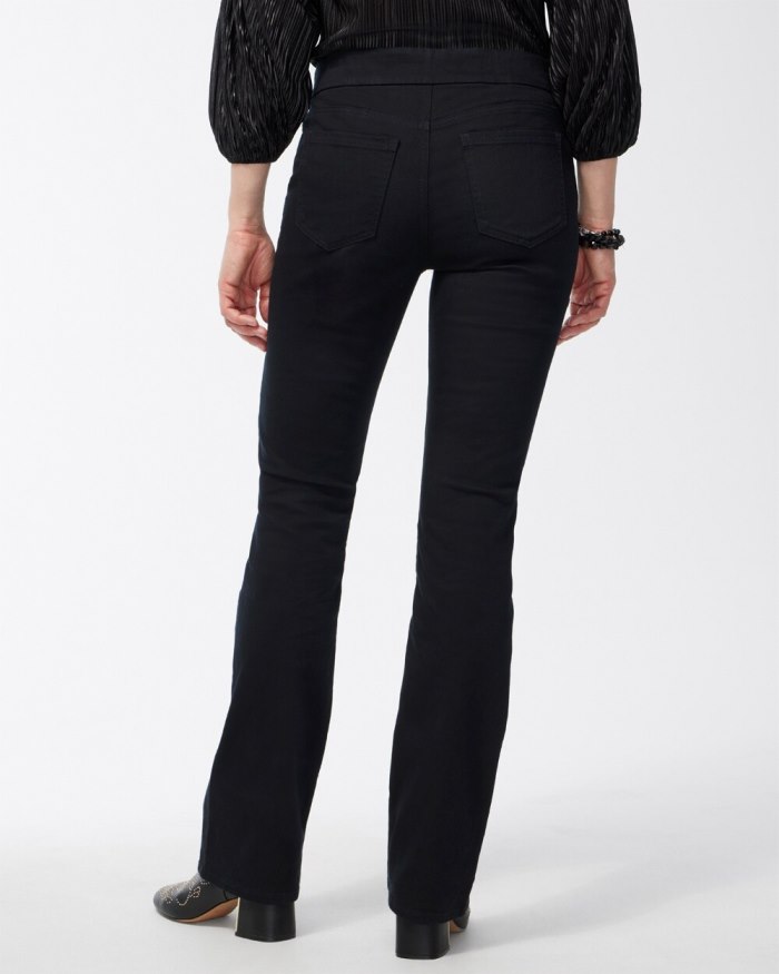 Women's Black Pull-on Bootcut Jeggings - Black