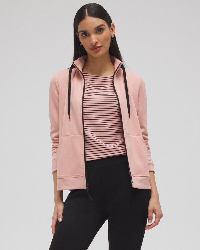 Women's Zenergy Double Knit Jacket - French Blush - Click Image to Close