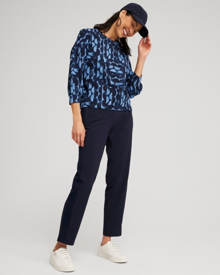 Women's Zenergy Half Moon Print Pullover - Classic Navy