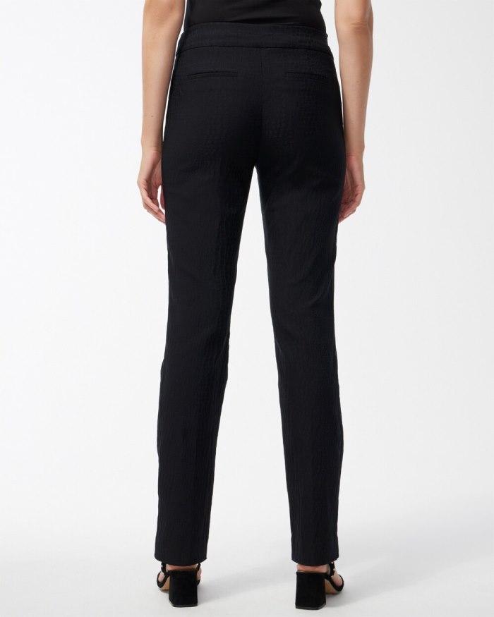 Women's Brigitte Reptile Jacquard Pants - Black