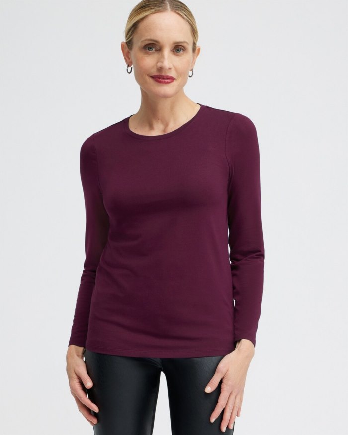 Women's Touch of Cool Layering Tee - Deep Merlot