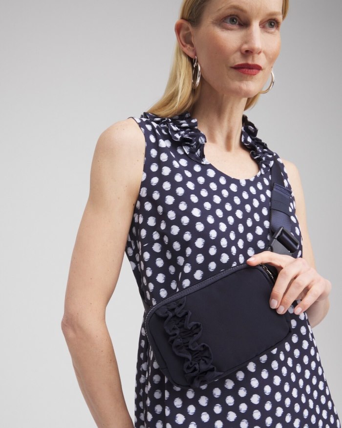 Women's Neema Ruffle Belt Bag - Classic Navy