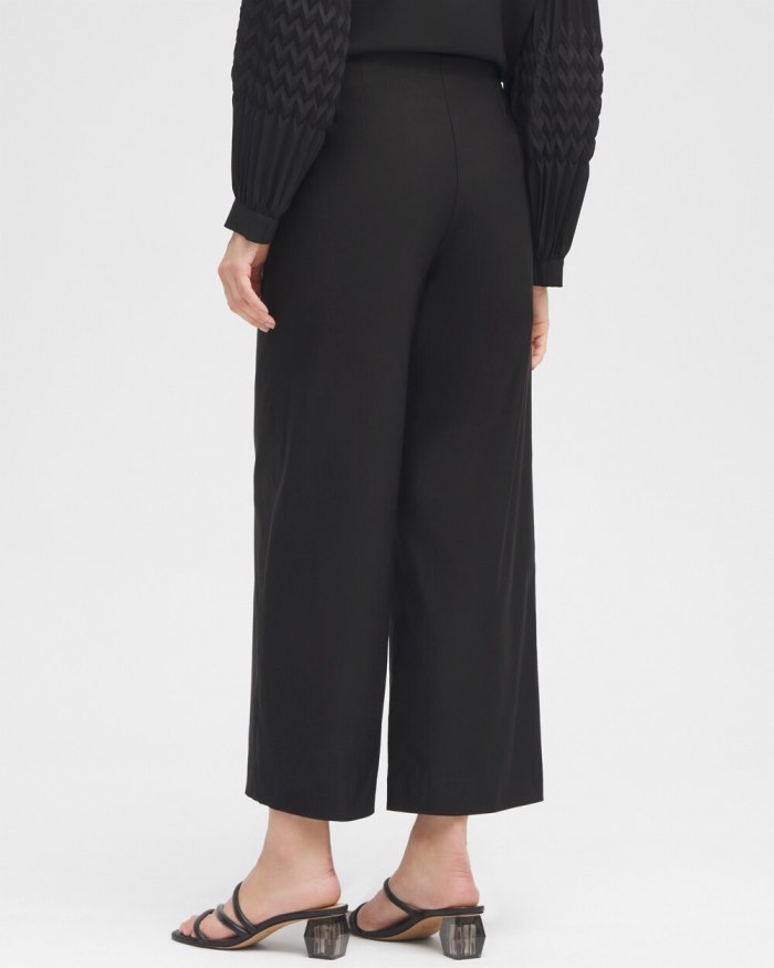 Women's Black Label Wide Leg Cropped Pants - Black