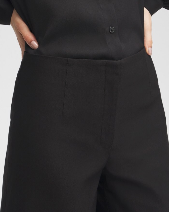 Women's Black Label Wide Leg Cropped Pants - Black