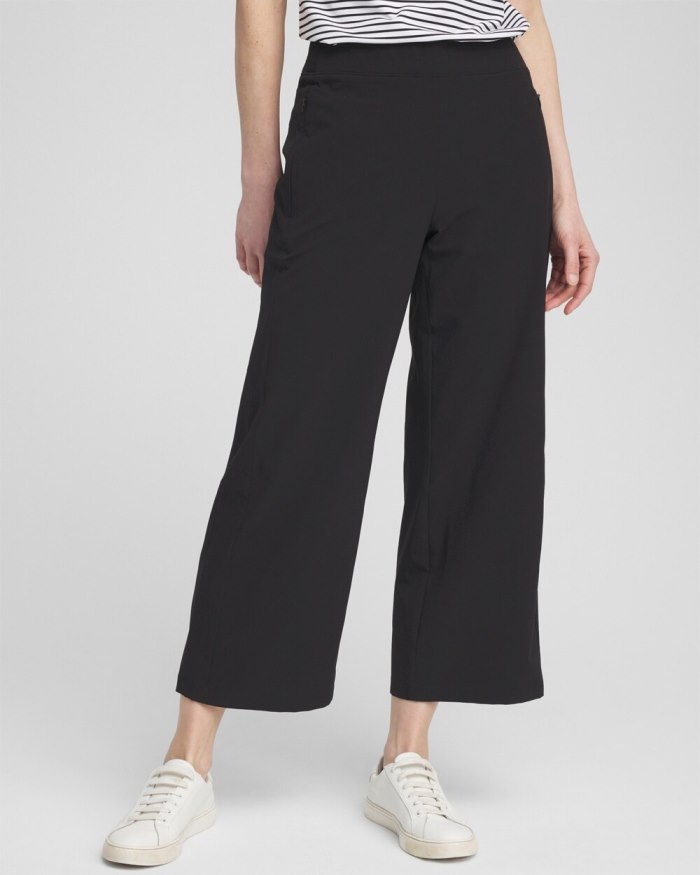 Women's Zenergy Wide Leg Crops - Black