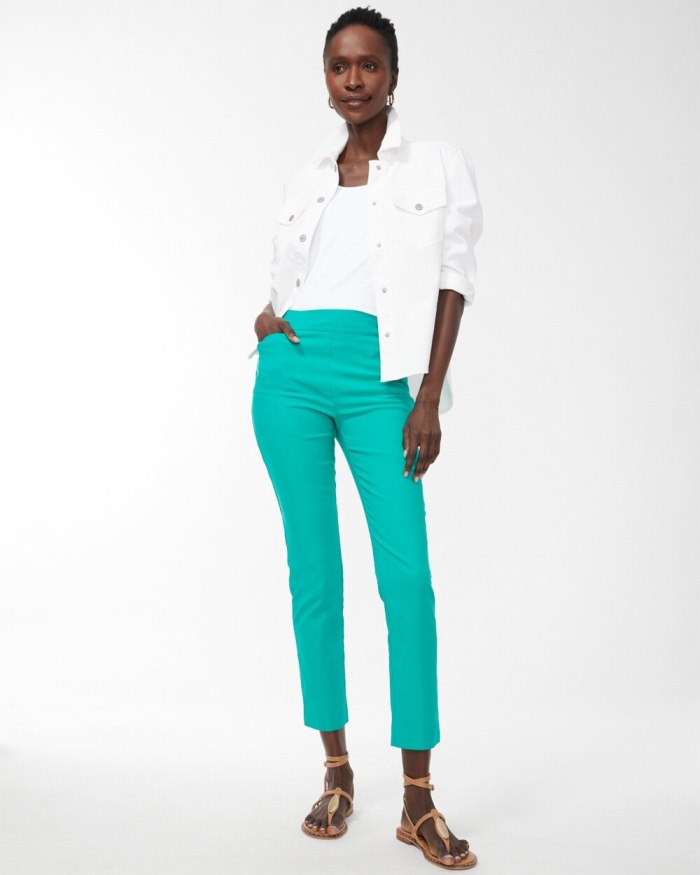 Women's Brigitte Slim Ankle Pants - Tropical Jade - Click Image to Close