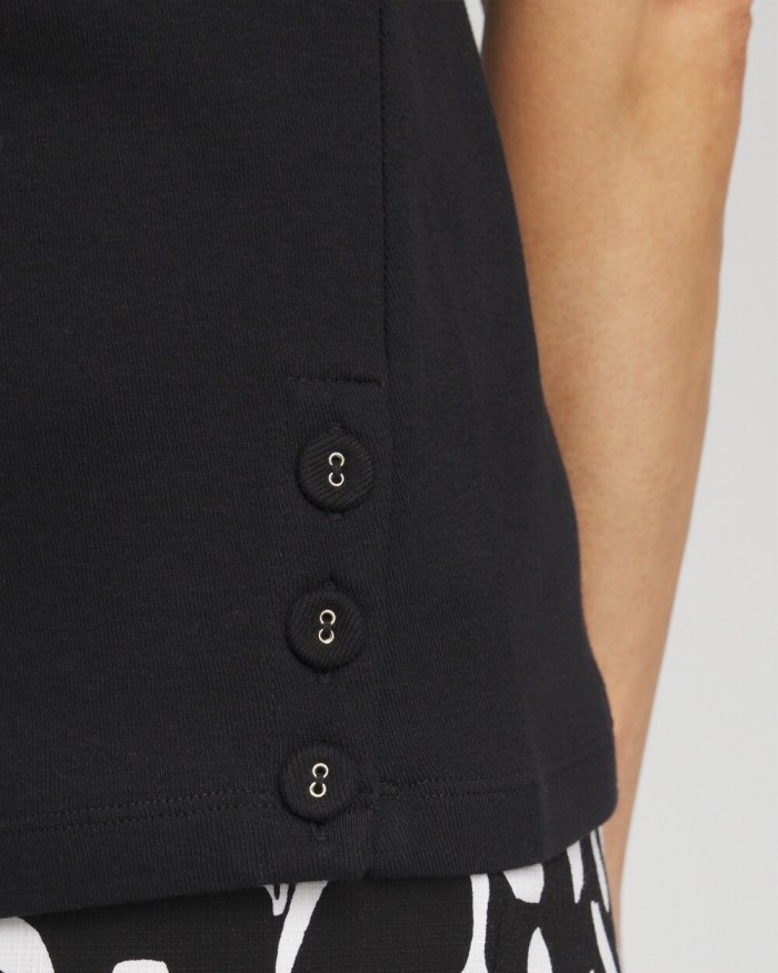 Women's Button Detail Tank - Alabaster