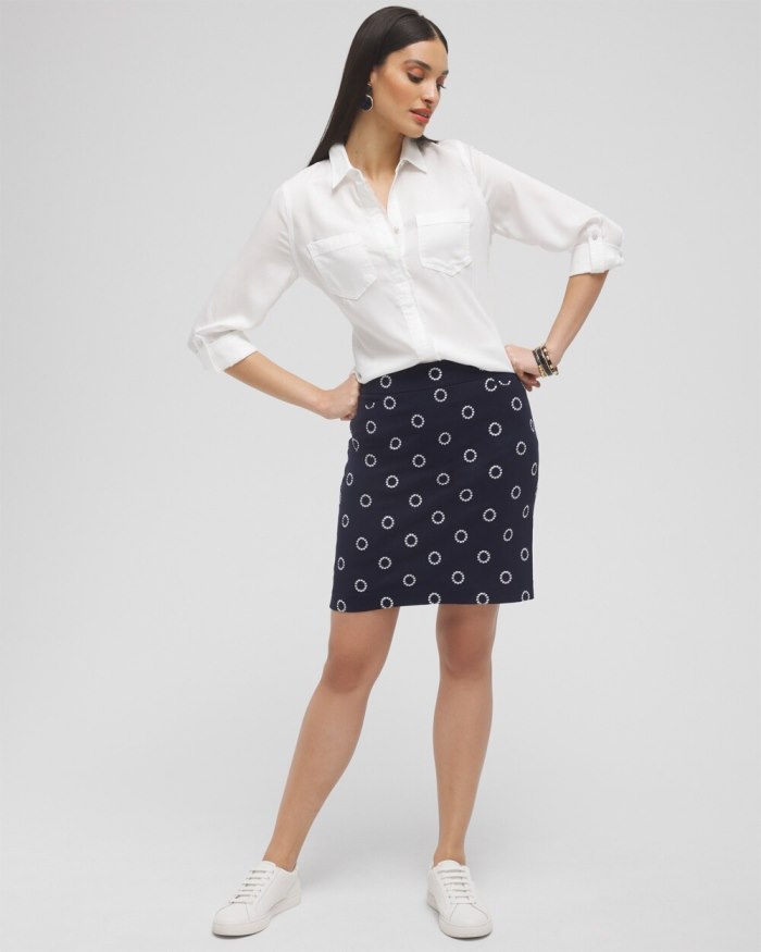 Women's Brigitte Embroidered Skort - Alabaster