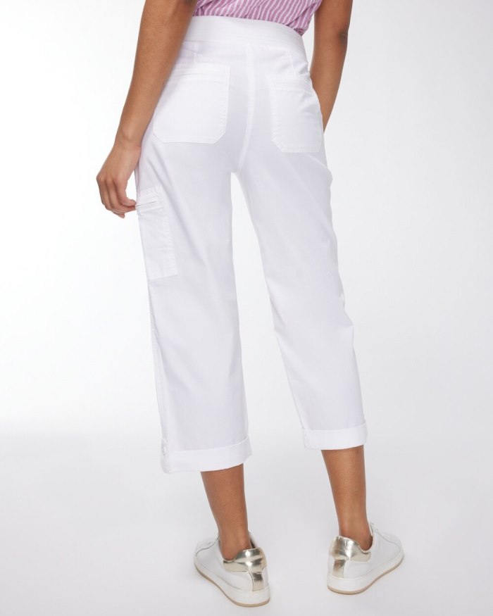 Women's Poplin Cropped Pants - Alabaster