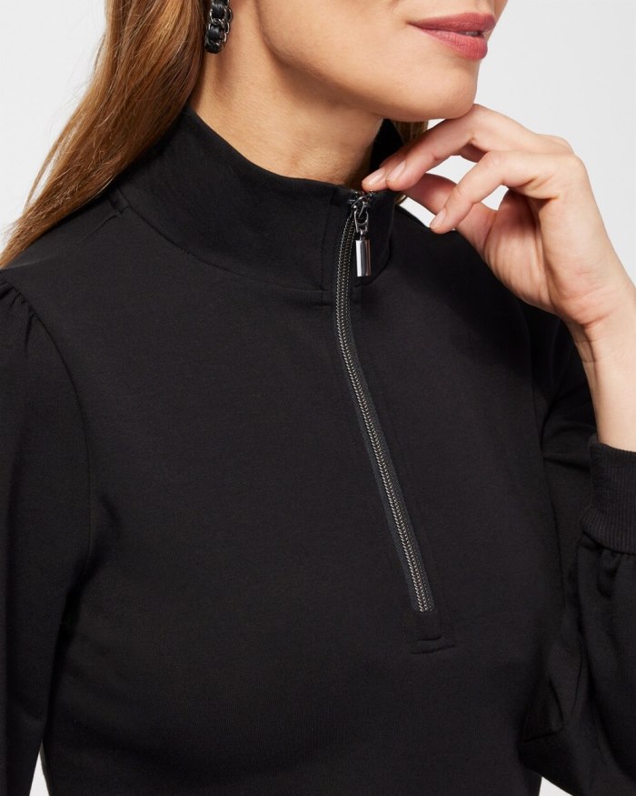 Women's Zenergy French Terry Half Zip Pullover - Ecru