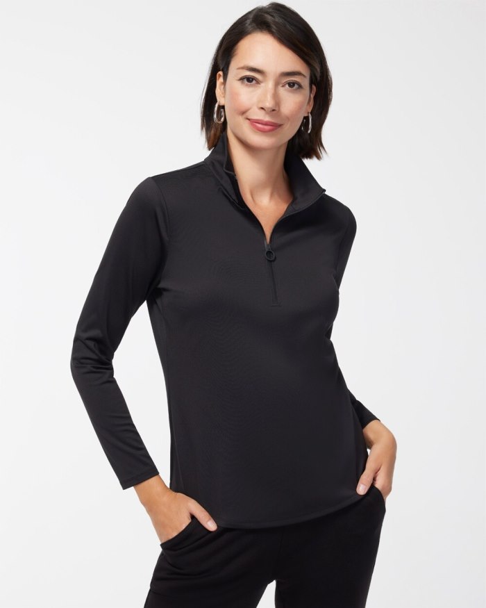 Women's Zenergy UPF Half Zip Pullover - Black