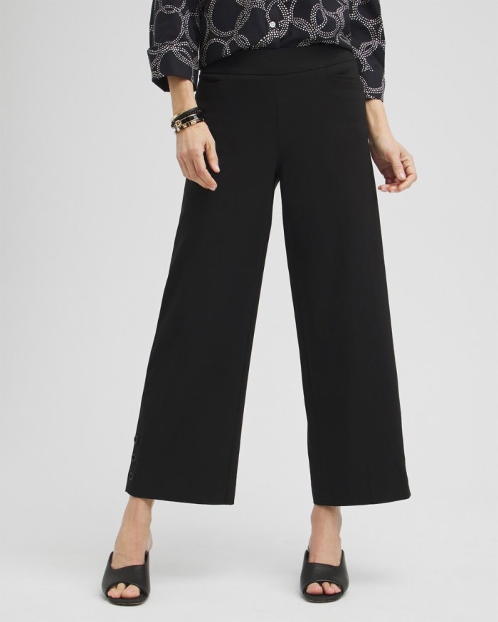 Women's Brigitte Grommet Wide Leg Pants - Black