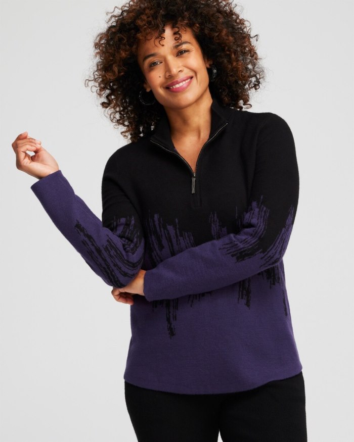 Women's Zenergy Luxe Cashmere Blend Ombre Pullover - Dewberry