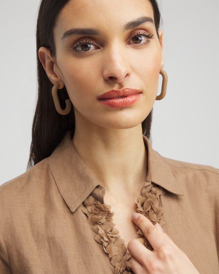 Women's No Droop Neutral Hoops - Smokey Taupe